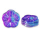 Glasperle 12mm Blume - Purple